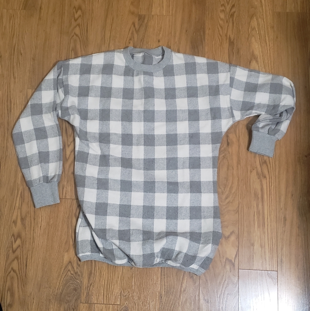 Checkered sweater/ dress